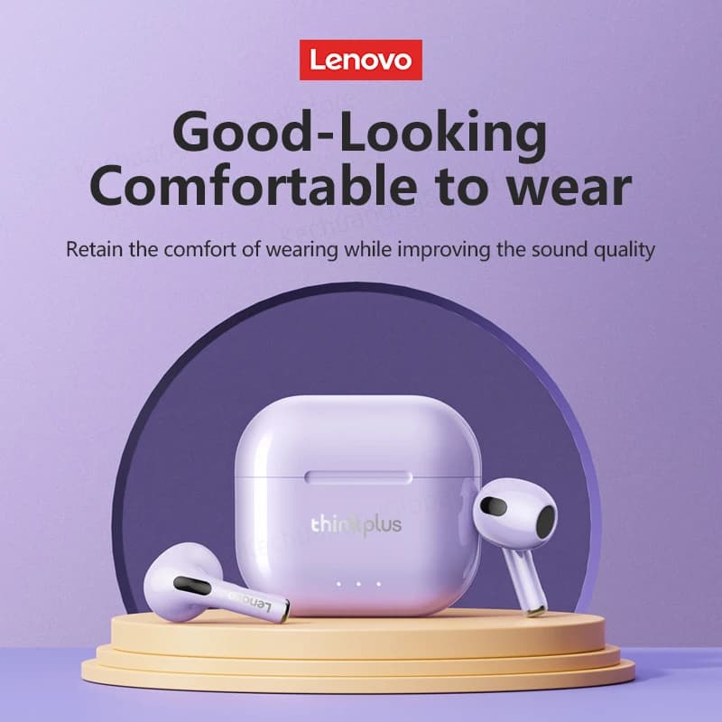 Lenovo-Écouteurs sans fil LP40 II, Bluetooth 5.3, TWS, Réduction du bruit, Contrôle tactile, Synchro