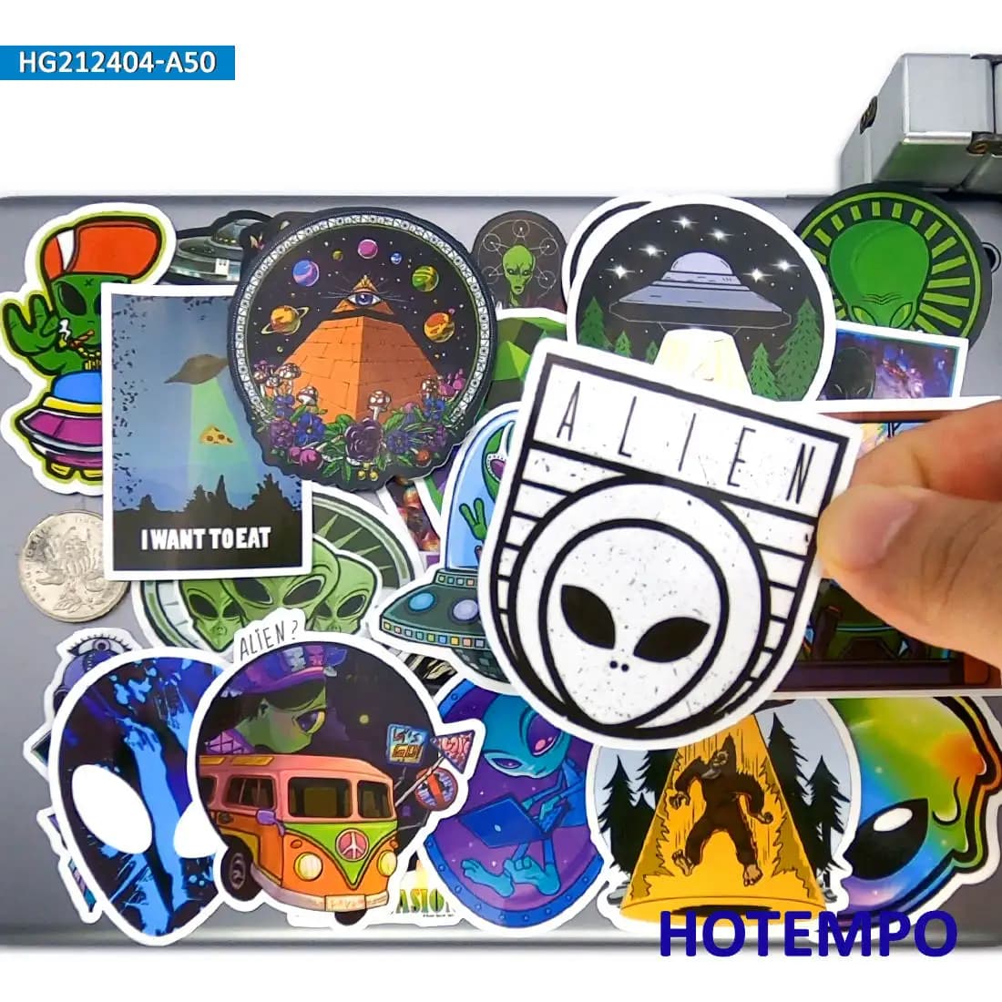 20/30/50 pièces, Autocollants Retro Aliens, Espace, Roswell, ET, OVNI, Drôles de décalcomanies, pour