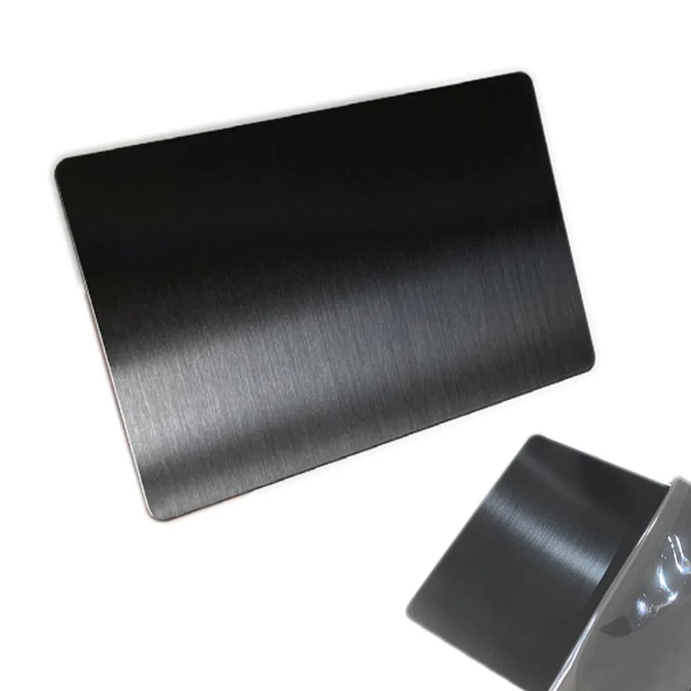 Carte métallique vierge 20 pièces, 100x60x0.4mm, plaque en acier inoxydable brossé 201 pour bricolag