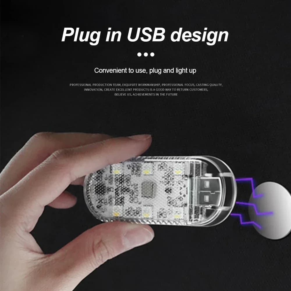 1/2X LED tactile lumière Mini sans fil voiture éclairage intérieur Auto toit plafond lampe de lectur