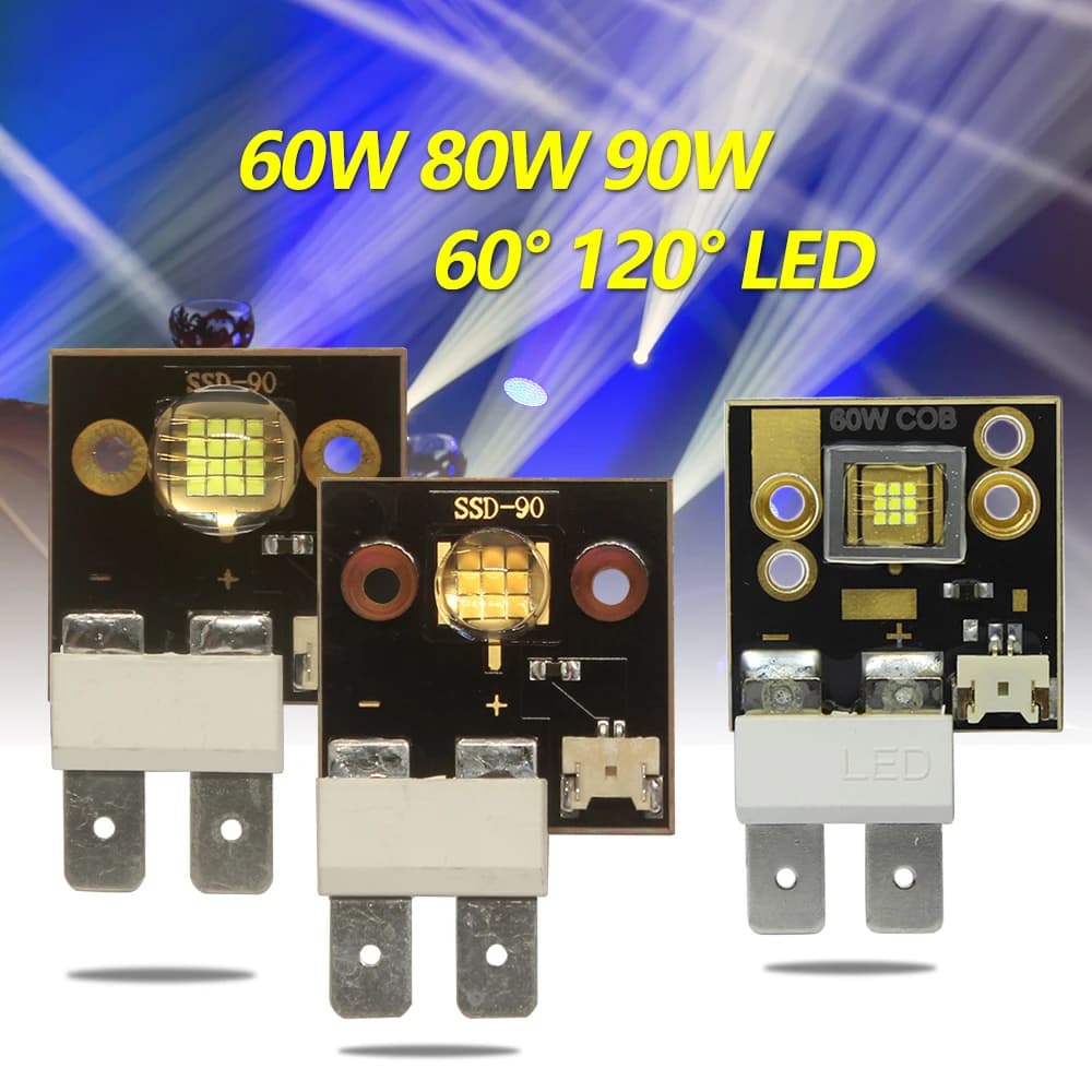 Lampe 60W 90W 100W lumière de scène LED puce d'importation 3-5V12A 20A 60 et 120 degrés SSD-90 blanc