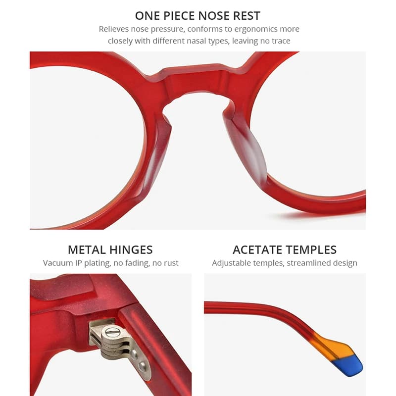 HEPIDEM acétate lunettes cadre femmes marque concepteur rond Nerd lunettes nouveaux hommes épais jap
