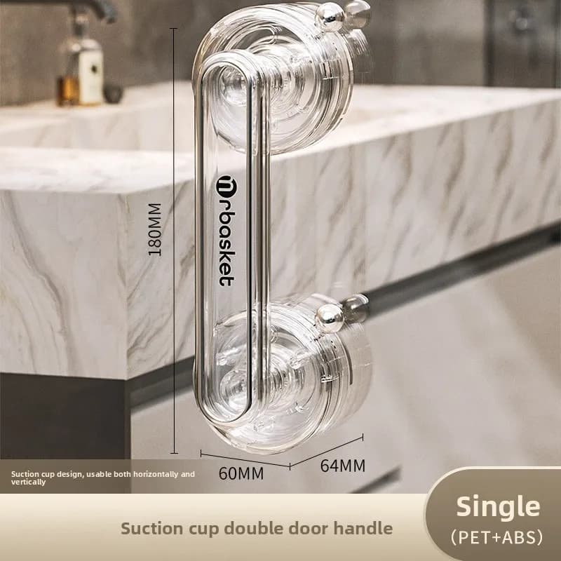 Poignée à ventouse pour porte vitrée, sans perçage, pour porte coulissante de salle de bain, accroch
