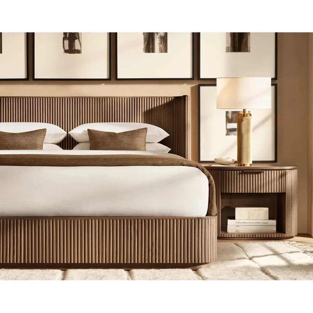 Offre spéciale moderne hôtel de luxe King Queen Size personnalisé couleur bois Design maison chambre