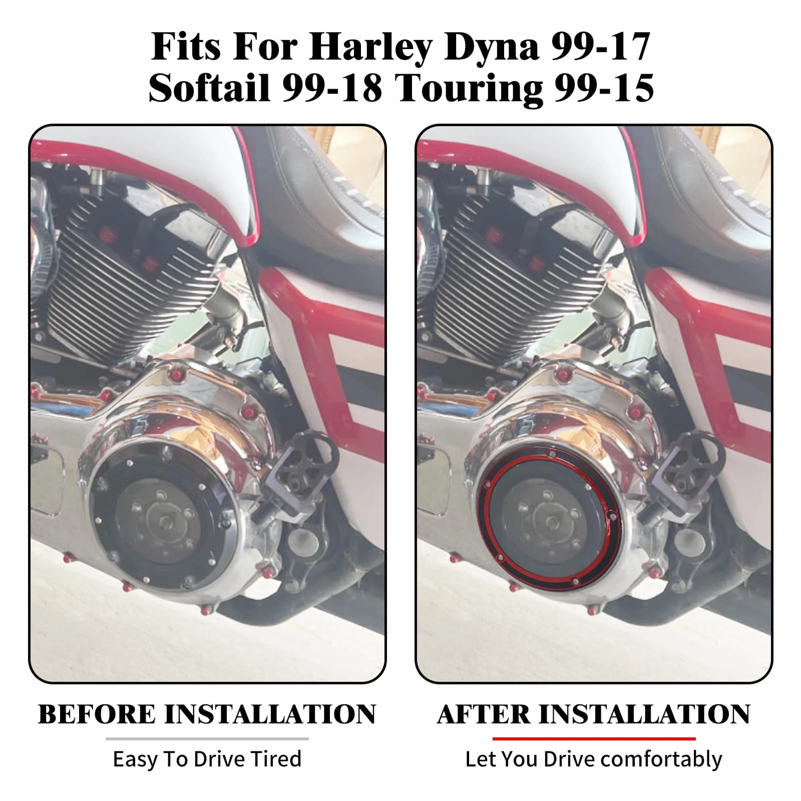 Anneau de joint de couvercle Derby pour moto, double came pour Harley Softail Touring Dyna Road Stre