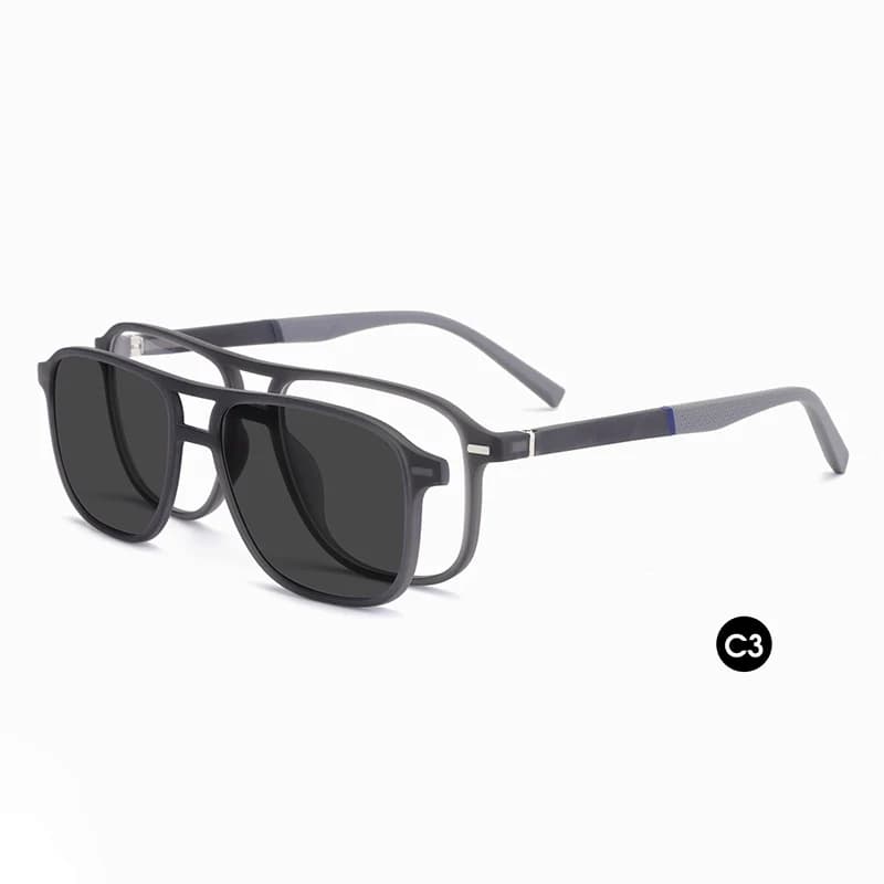 Ceofy Hommes Lunettes Cadre Optique De Mode Soleil Clip Sur Polarized Marque Conception Conduite Lun
