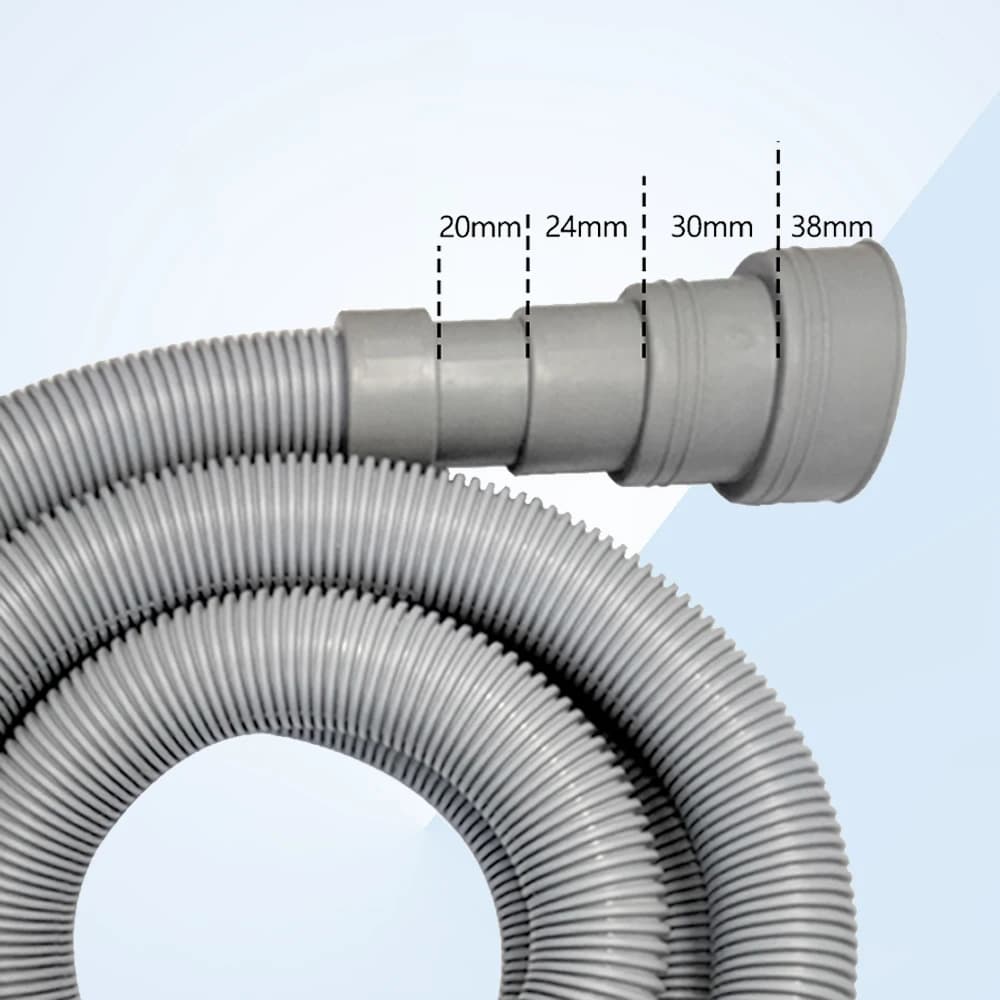 Kit de tuyau de vidange pour Machine à laver et lave-vaisselle, comprenant un tuyau ondulé Flexible,
