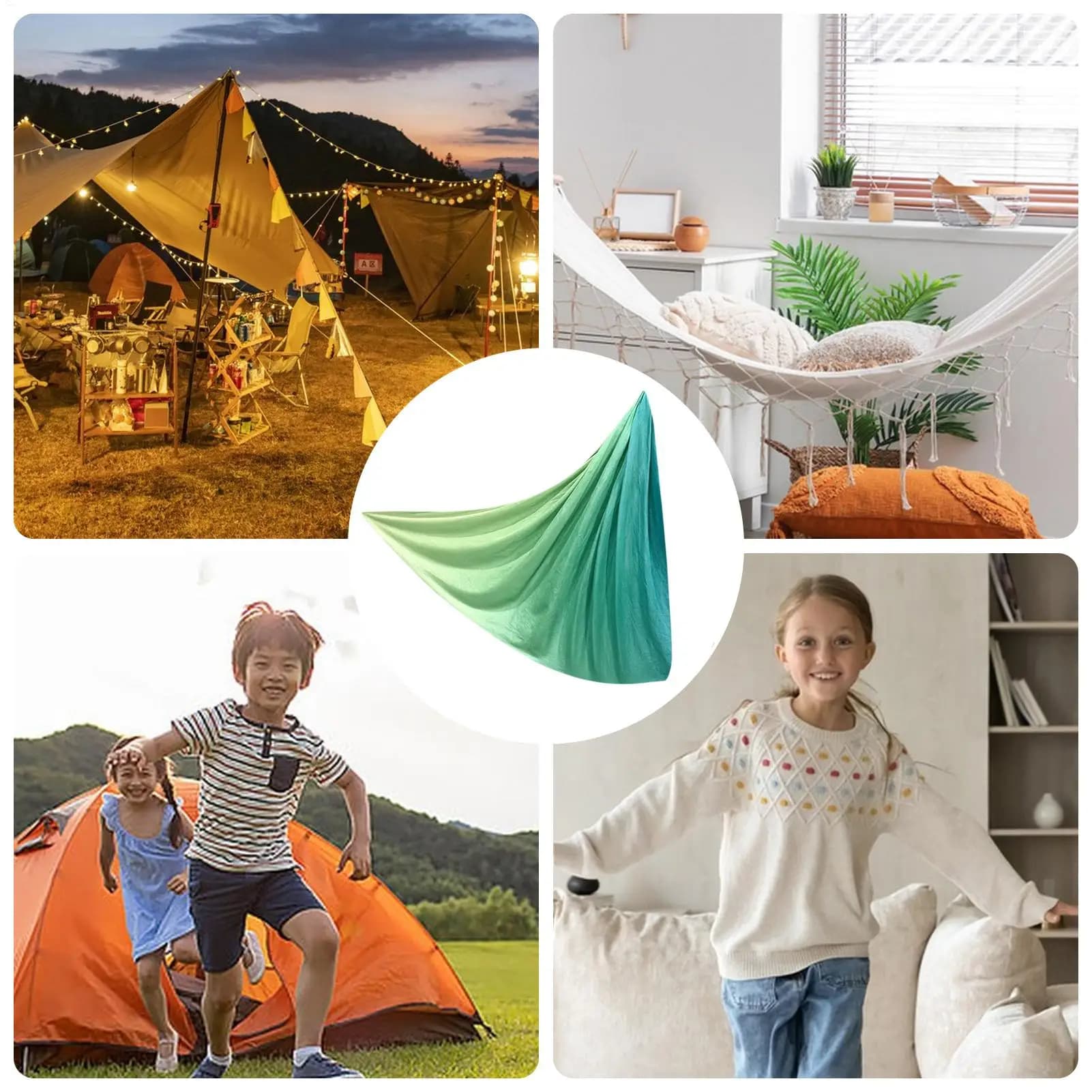 Ensemble de hamac de Yoga, soies aériennes, balançoires sensorielles pour enfants, Fitness, extensib