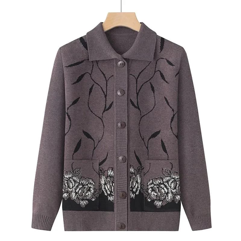 Pull cardigan à manches longues avec boutons pour femmes, manteau chaud, vêtements pour femmes, mère