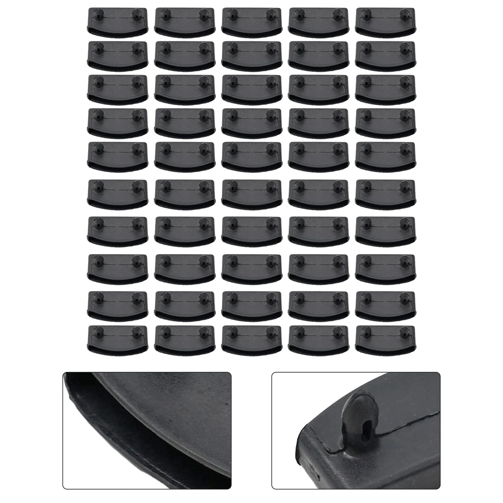 Lamelles de lit en bois de remplacement, supports moyens ou d'extrémité en plastique 55mm, 50 pièces