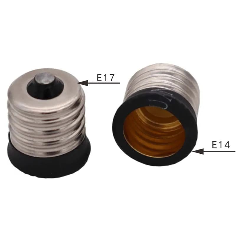 Support de lampe E17 à E14, 2 pièces, convertisseur de Base de lumière d'éclairage Led, adaptateur d