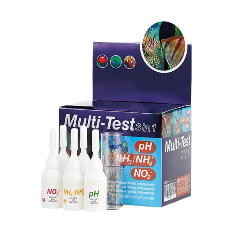 Analyste de test de nitrites pour aquarium d'eau douce et salée, solution de test 3 en 1, aquariums 
