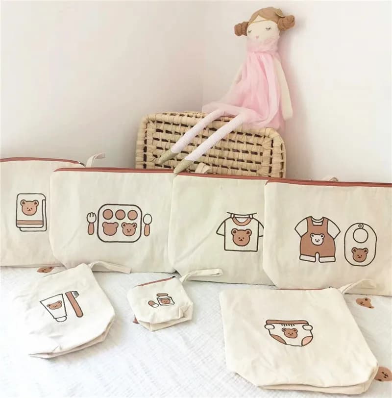 Sac de rangement étanche pour couches de bébé, 7 pièces/ensemble, organisateur de vêtements pour enf