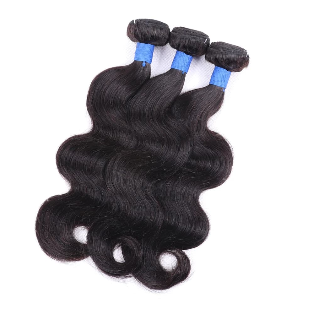 Extensions de cheveux humains brésiliens Remy non traités, ondulés, double épaisseur, 3 ou 4 paquets