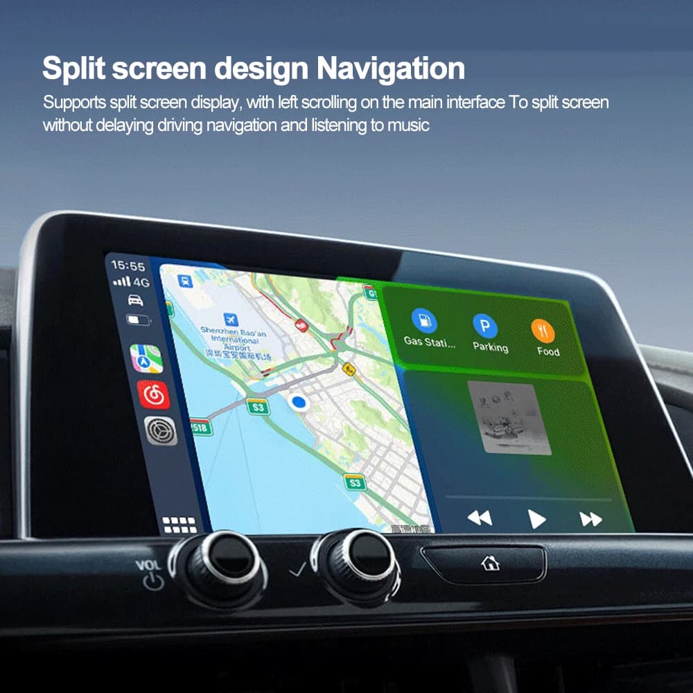 Adaptateur CarPlay sans fil et mini adaptateur automatique Android, WiFi 5 mesurz, Type-C, USB, Plug