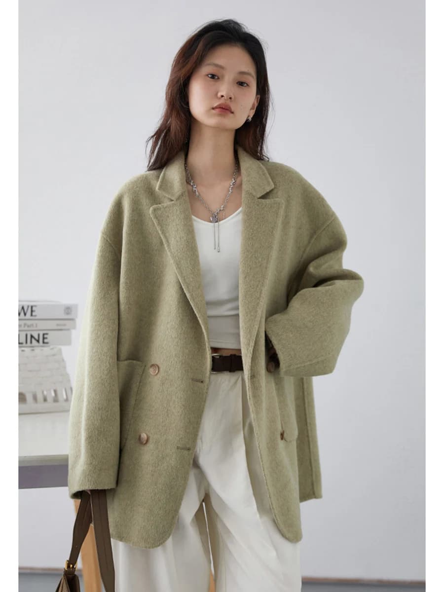 Manteaux en Laine Chic pour Femmes – Nouveauté Printemps-Automne 2026 – Vestes Amples et Chaudes Sty
