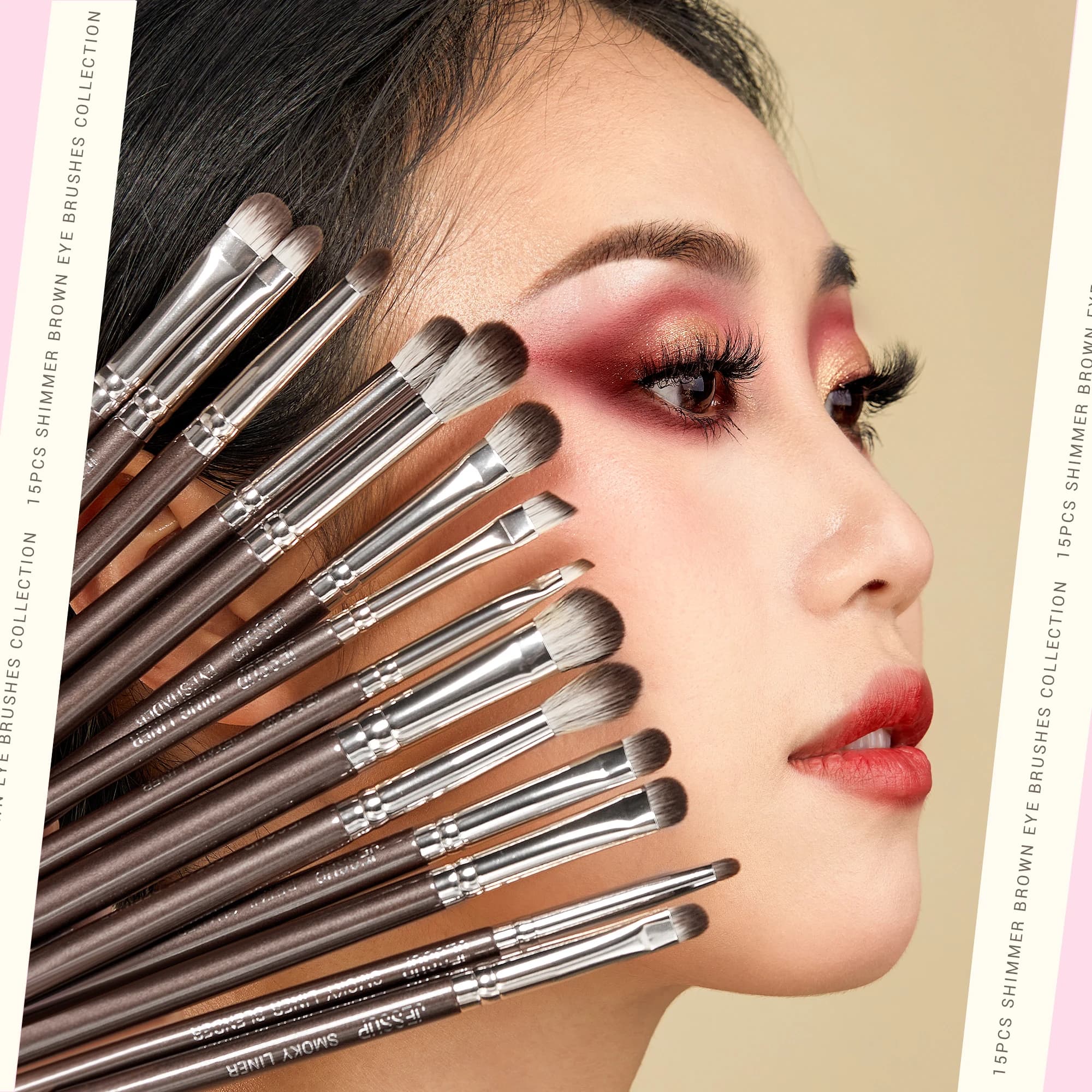Jessup – ensemble de pinceaux de maquillage pour les yeux, professionnels, 15 pièces, pour fard à pa