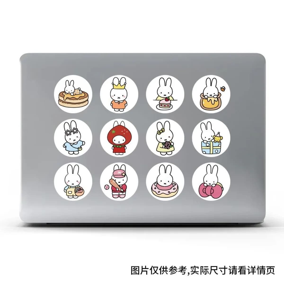 Autocollant lapin Miffy Kawaii, 500 pièces, autocollant de sceau, rouleau de lapin de dessin animé, 