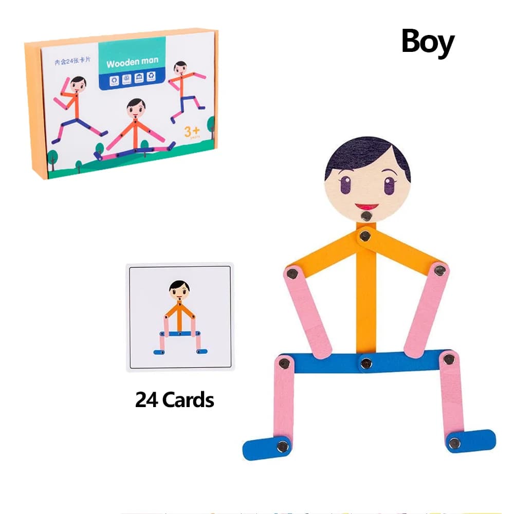 Sport en bois homme matériel bricolage Puzzle jouets planches jeu éducatif jouet d'apprentissage pré