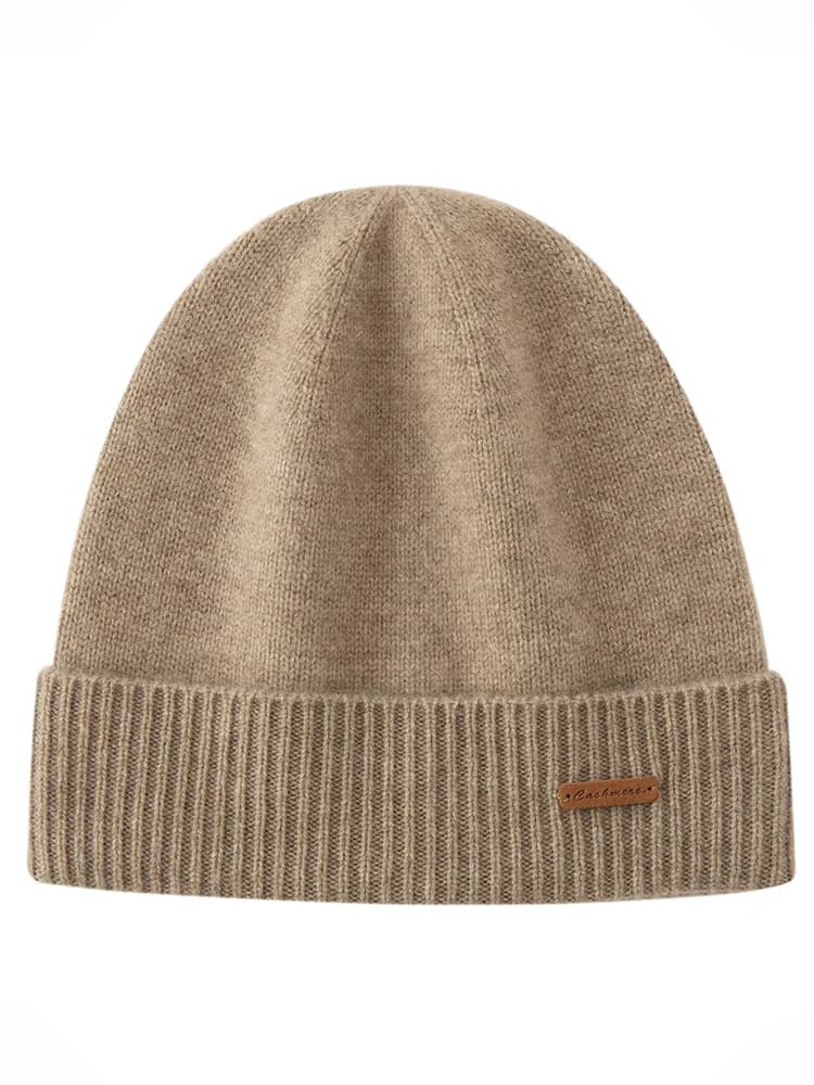 Chapeau tricoté de luxe en cachemire 100% pour hommes et femmes, unisexe, chaud, décontracté, couleu