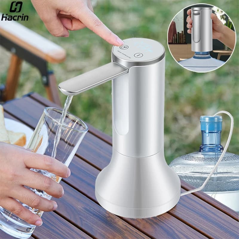Pompe Électrique pour Bouteille d'Eau, Distributeur existent, Rechargeable, Pliable, Bureau, H3, 19 