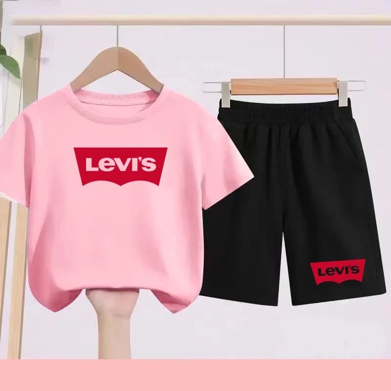 Ensemble 2 pièces d'été pour enfants de 3 à 12 ans, T-Shirt à manches courtes + short, vêtements de 