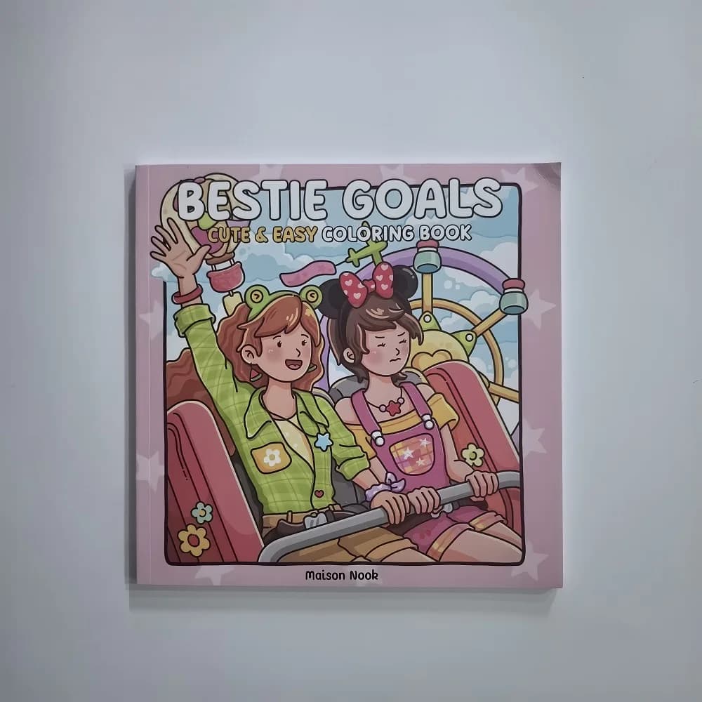 Bestie Goals – Livre de coloriage mignon et facile pour les meilleures amies, anti-stress, dessin pa