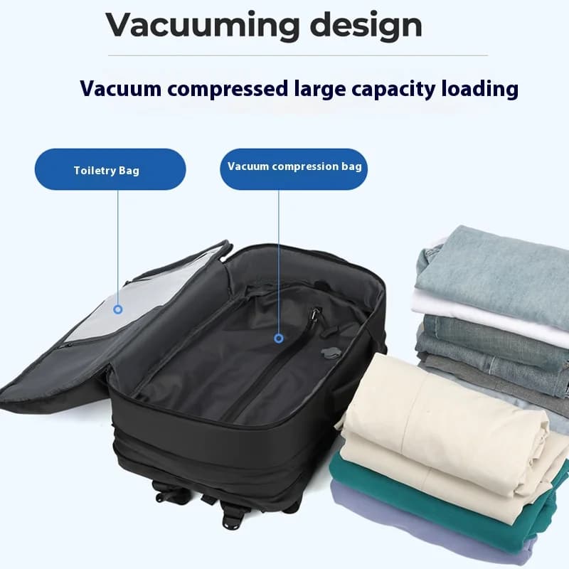 Sac à dos de compression sous vide pour hommes, sac à dos extensible à séparation sèche et humide, s