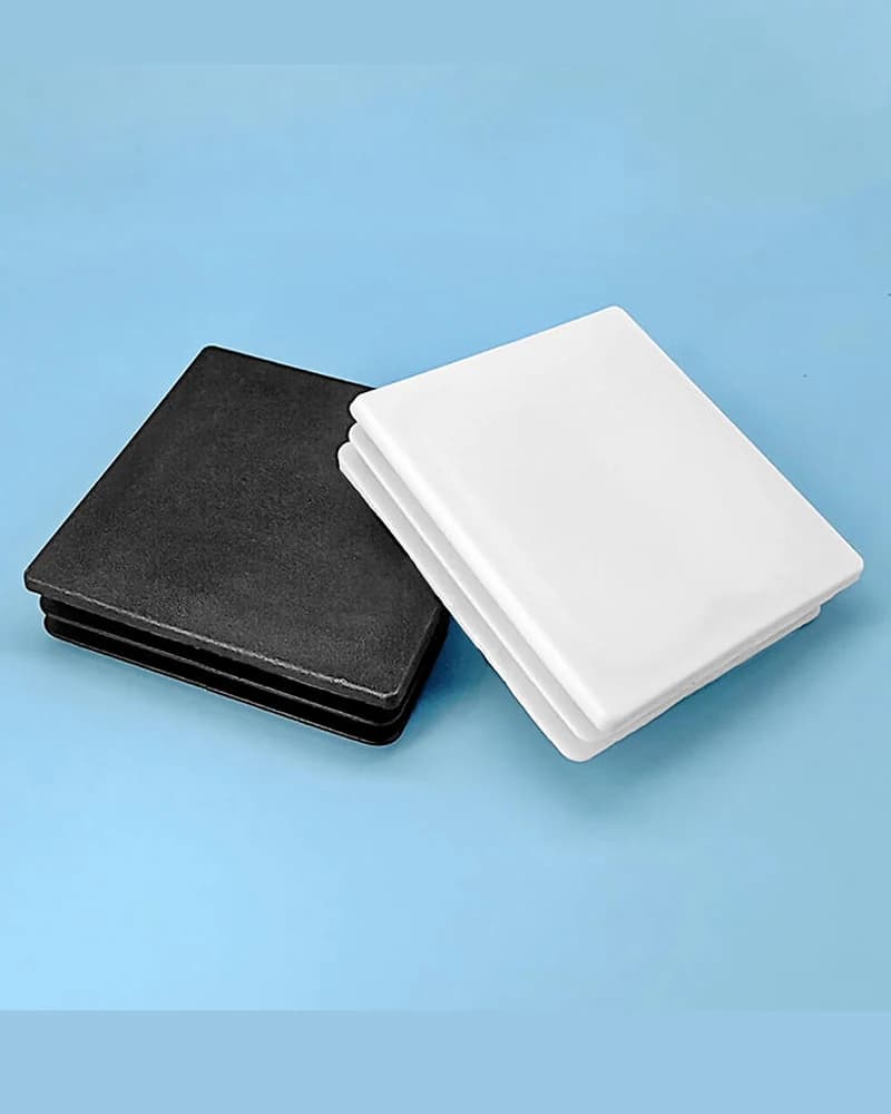Bouchon carré en plastique noir/blanc 100x100mm, pied de Table et de chaise pour meubles, bouchon de
