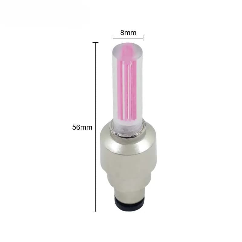 2 pièces néon vélo rayons lumières vélo lumière LED pneu Valve bouchon lampe de poche roue rayon lég