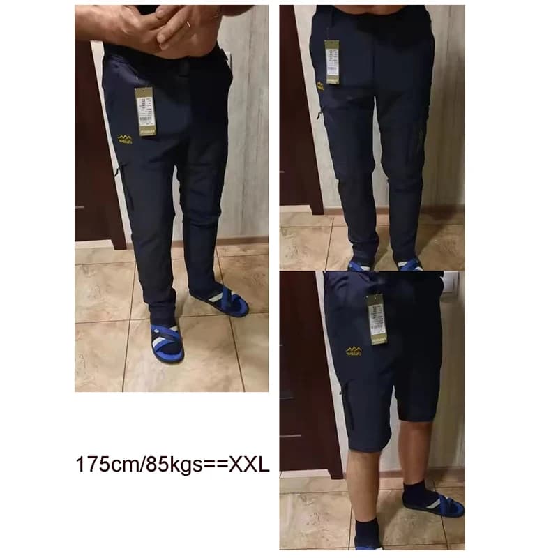 Pantalon décontracté léger pour homme, coupe ajustée, multi-poches, séchage rapide, pour les voyages