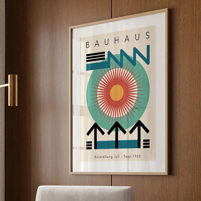 Bauhaus Geometric Lines Rainbow Abstract Wall Art Posters Prints Nordic Canvas Painting Hotel Bar Pi
