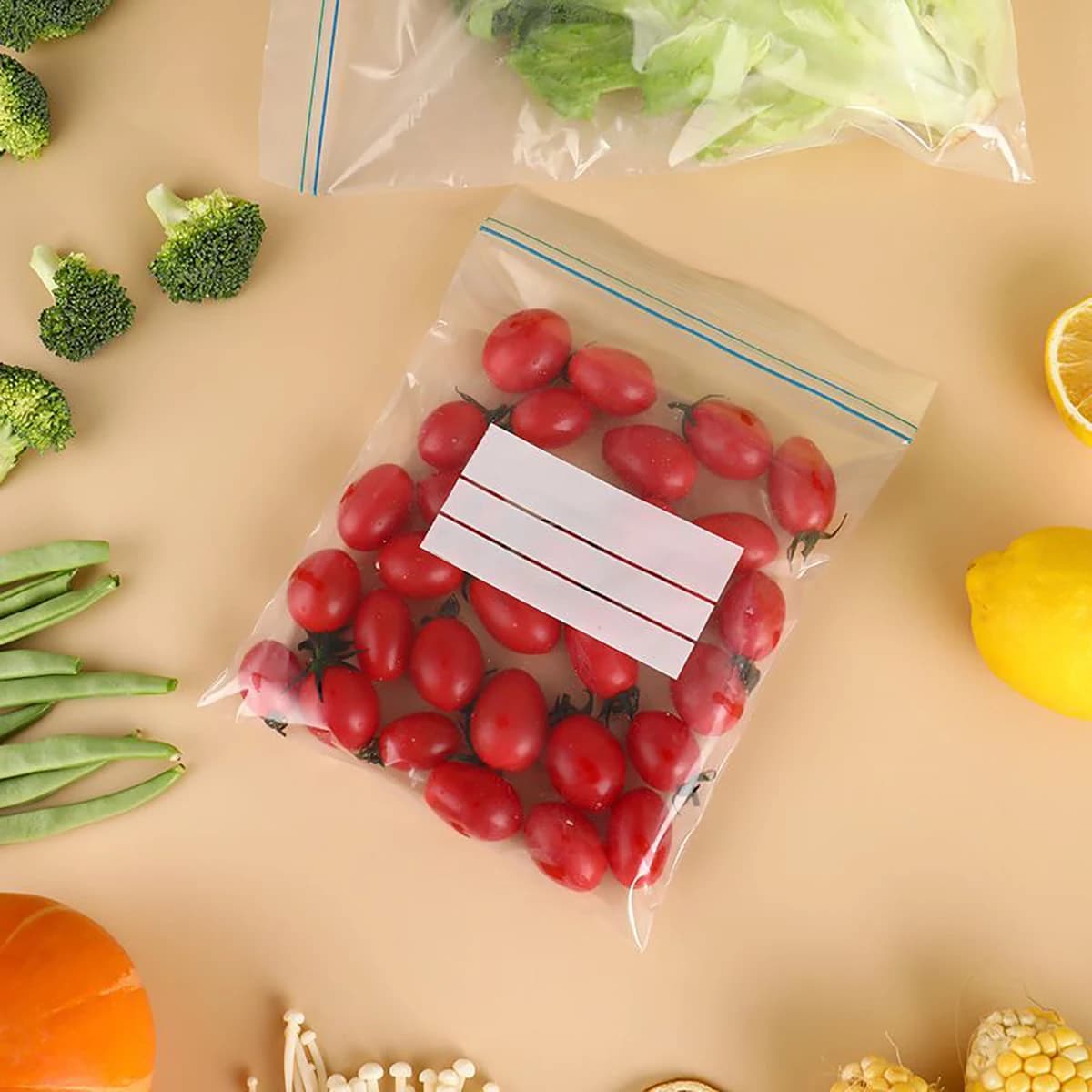 Sac scellé de conservation à Double tendon, réfrigérateur de qualité alimentaire, emballage glacé, s