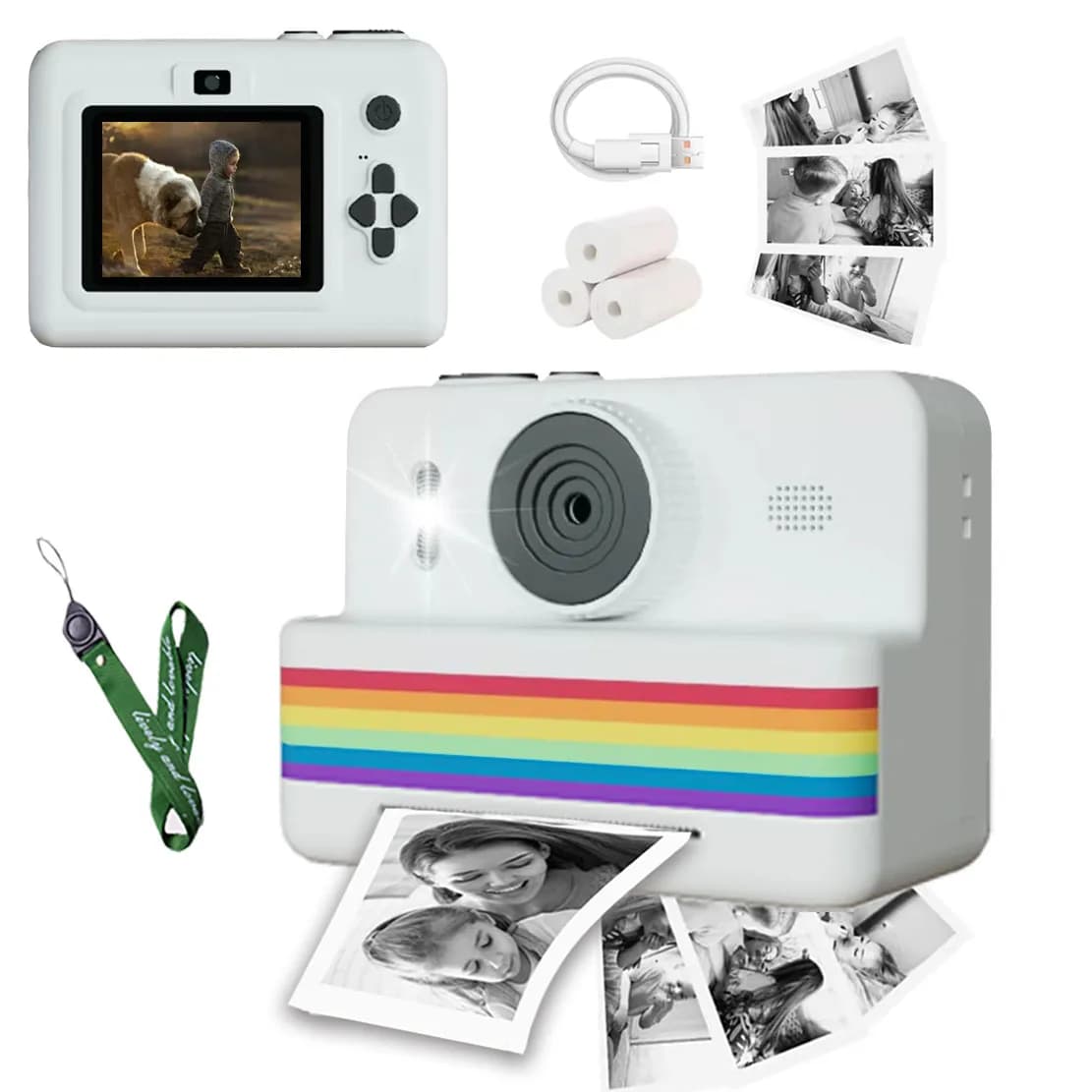 Appareil photo numérique pour enfants pour la photographie Mini imprimante Portable thermique impres