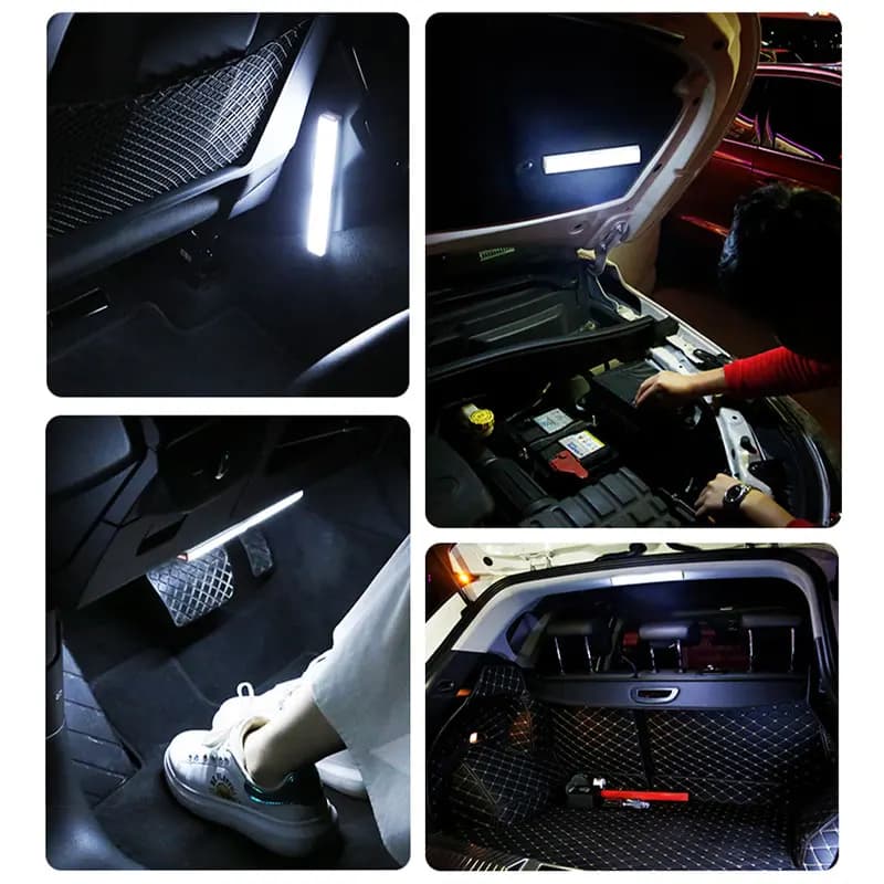 SEAMETAL veilleuse voiture toit lampe à LED 3 Modes sans fil corps humain Induction USB coffre Auto 