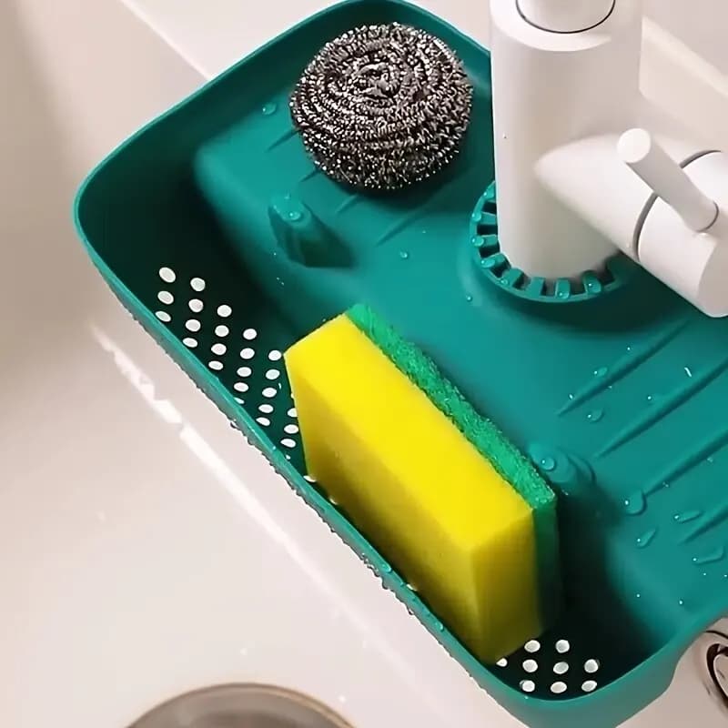 Égouttoir en silicone pour évier domestique, tampon de collecte d'eau T1, chiffon éponge, acier, gad