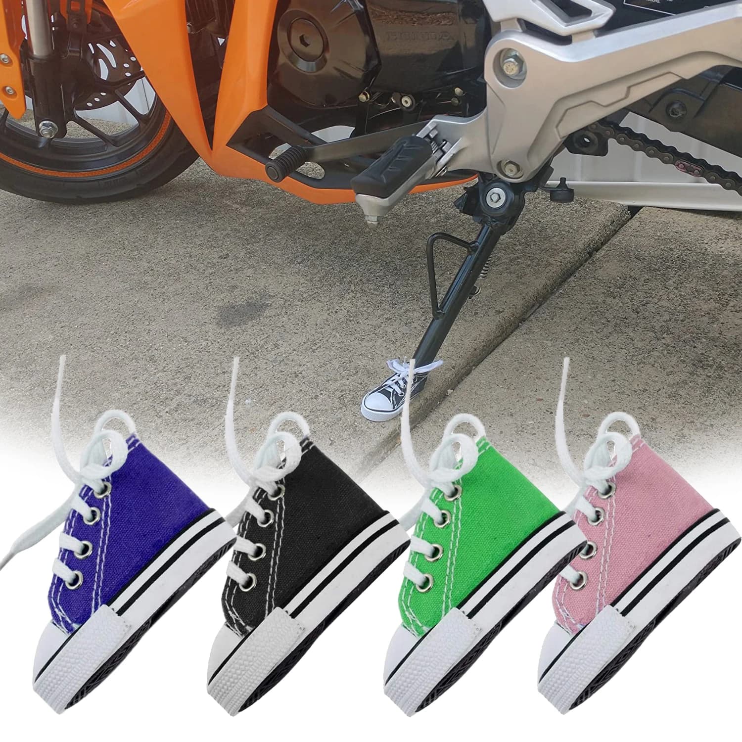 Support latéral de moto en toile, support de pied de mini chaussure, support de déclinaison de moteu