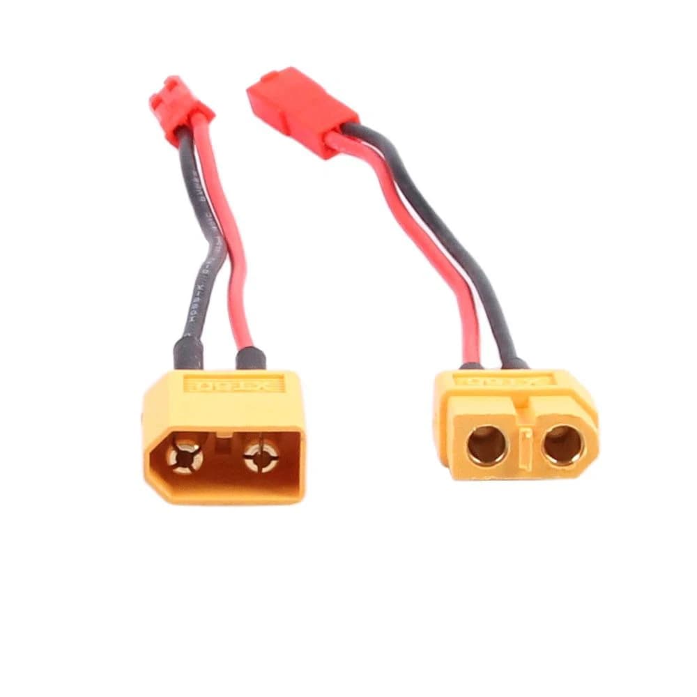 Câble adaptateur de batterie RC 10cm XT60 XT30 t-plug vers connecteur JST mâle/femelle, fil en Silic