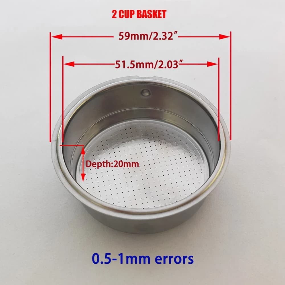 Porte-filtre à café réutilisable sans fond pour zones, support ix, pièces de cafetière expresso, 60m