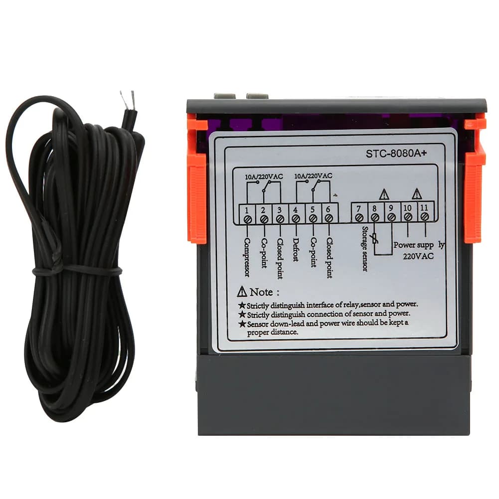 Contrôleur de température de dégivrage 8080A + Thermostat numérique réfrigération dégivrage contrôle