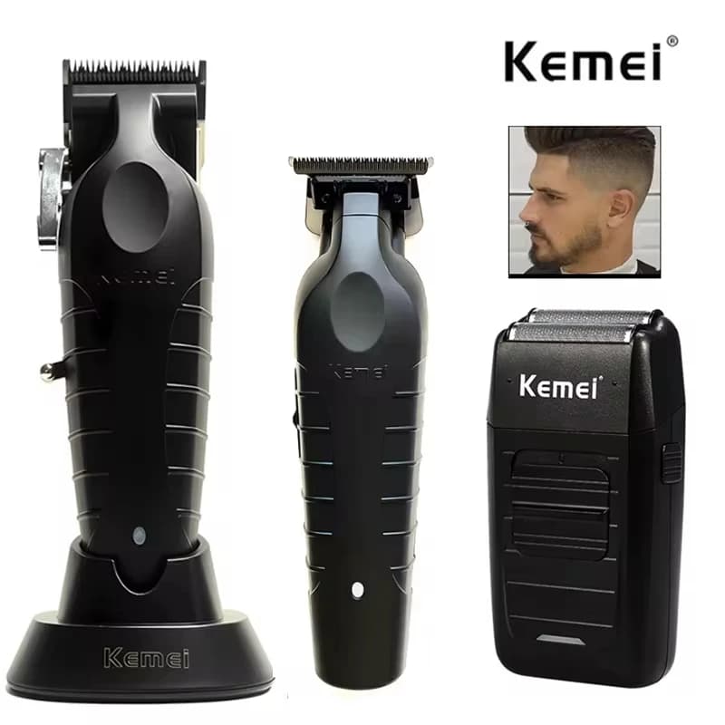 Kemei KM-2296 KM-2299 KM-1102 Kit de tondeuse à cheveux rasoir électrique pour hommes tondeuse à che