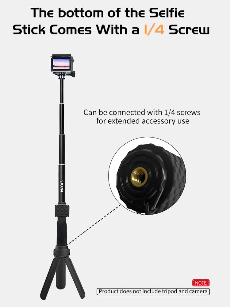 SJCAM télécommande Selfie bâton monopode en aluminium pour SJCAM C300 SJ6 SJ7 Star SJ8PRO SJ8PLUS SJ