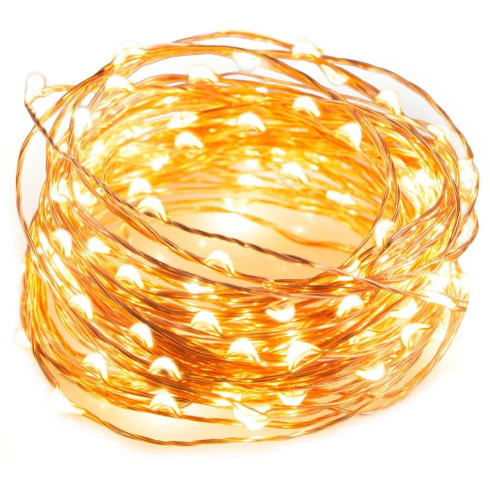 Utilisation chaude de lumière de ficelle de câblage cuivre du blanc 5M 50LED pour la décoration