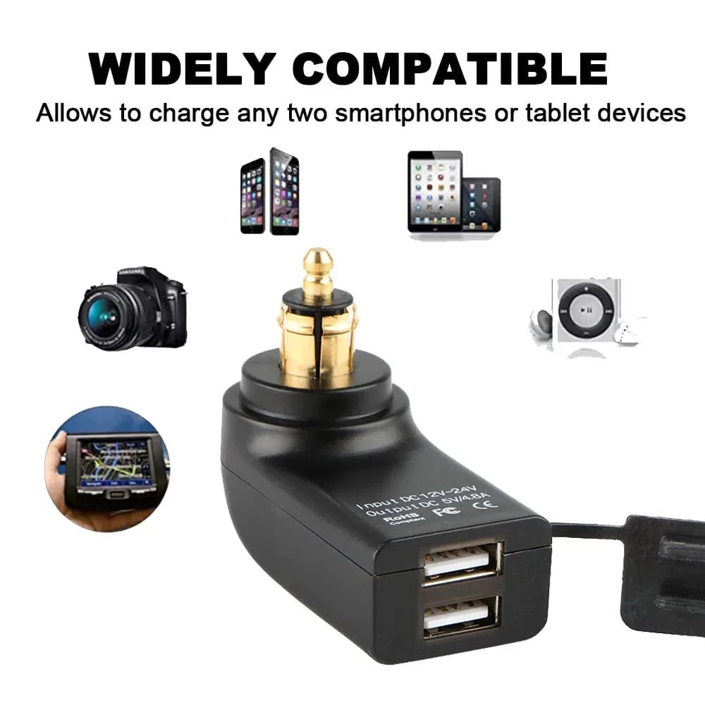 Chargeur double USB pour moto, accessoires pour BMW R1200RT R1250GS R1200GS F800ST F800R F800GS R130
