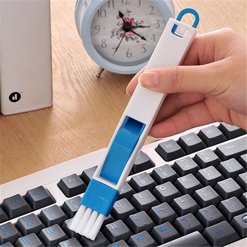 Brosse de nettoyage pratique pour voiture, double curseur, sortie de climatisation, stores de fenêtr