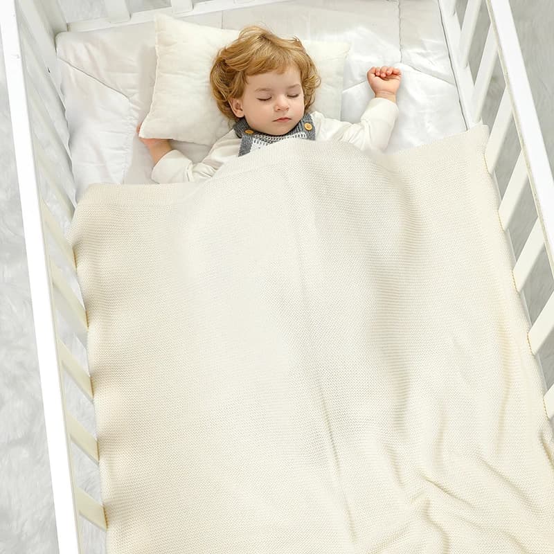Couvertures pour bébé 100x80cm, tricot en coton, pour nouveau-né, garçon et fille, poussette, lit, l