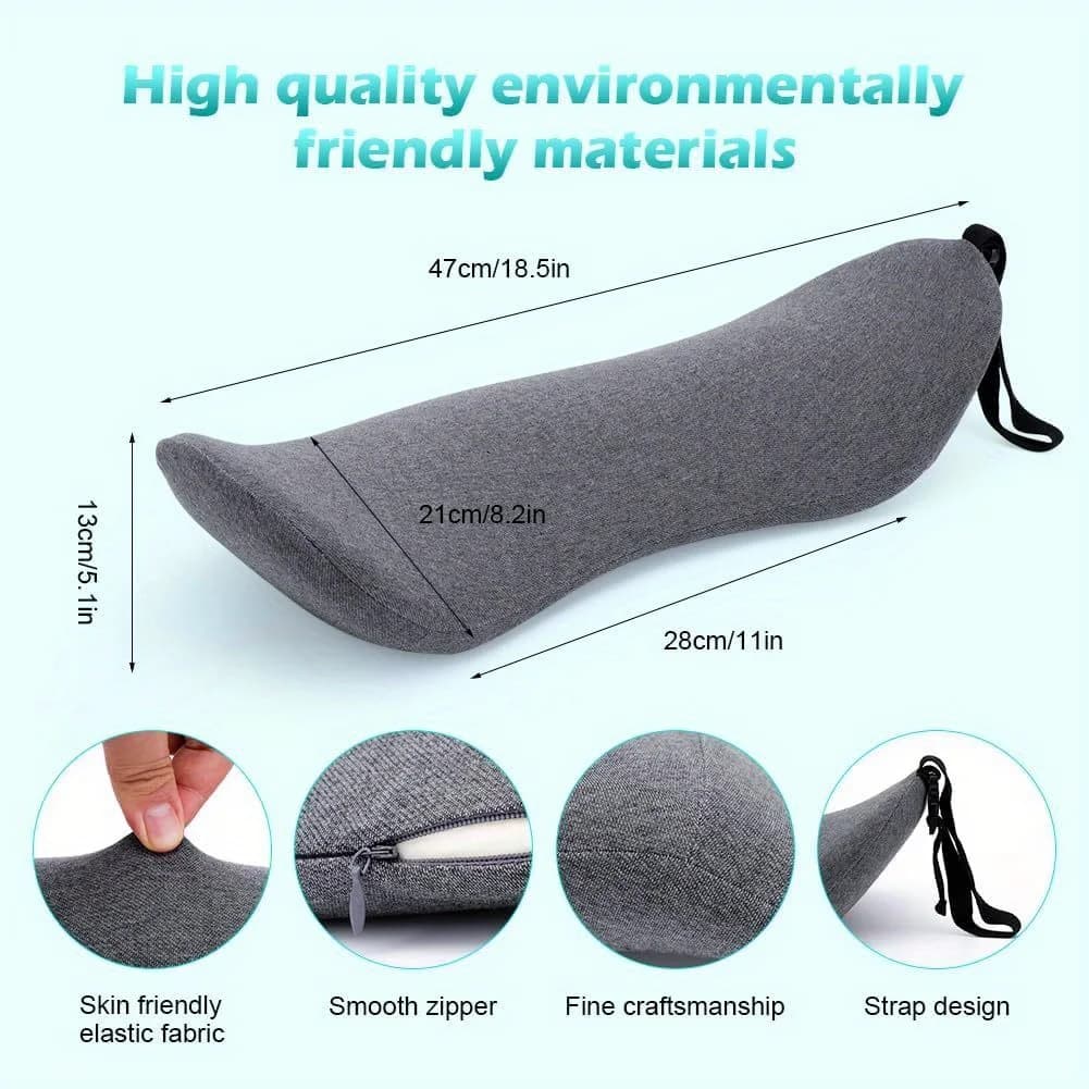 Oreiller lombaire orthopédique en mousse à mémoire de forme, 1 pièce, pour soulager et soutien du ba