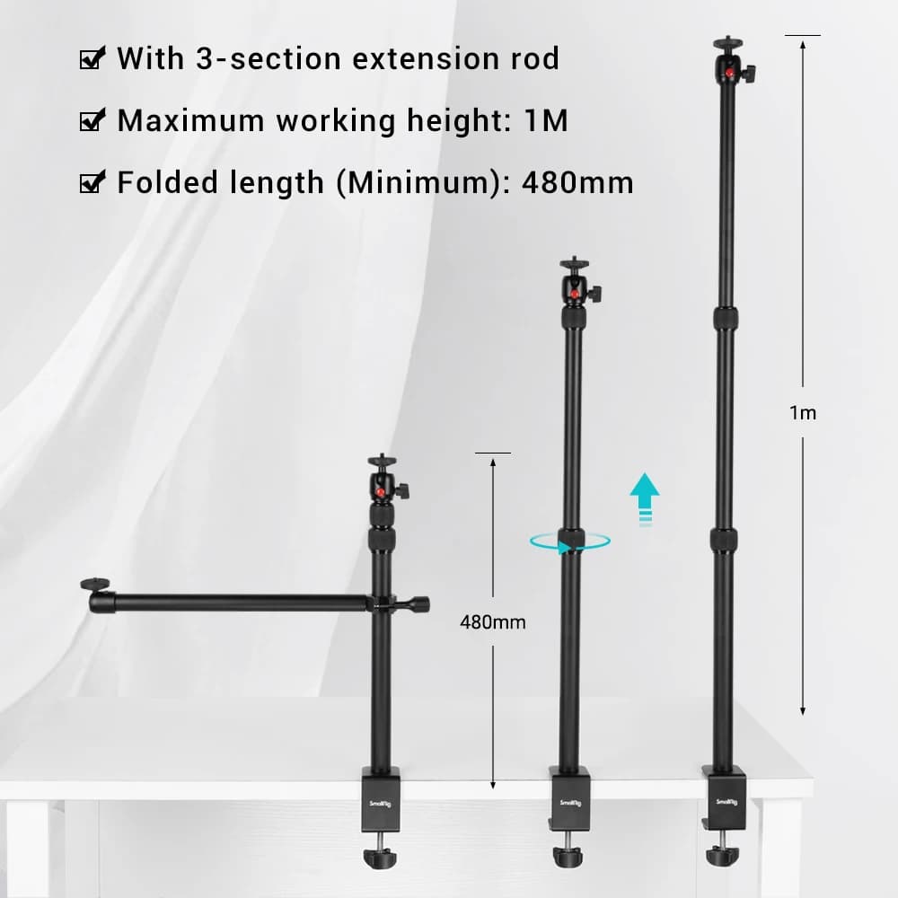 SmallRig – support de bureau Encore DT-30 avec bras de maintien, pour caméra DSL 3992, lumière régla