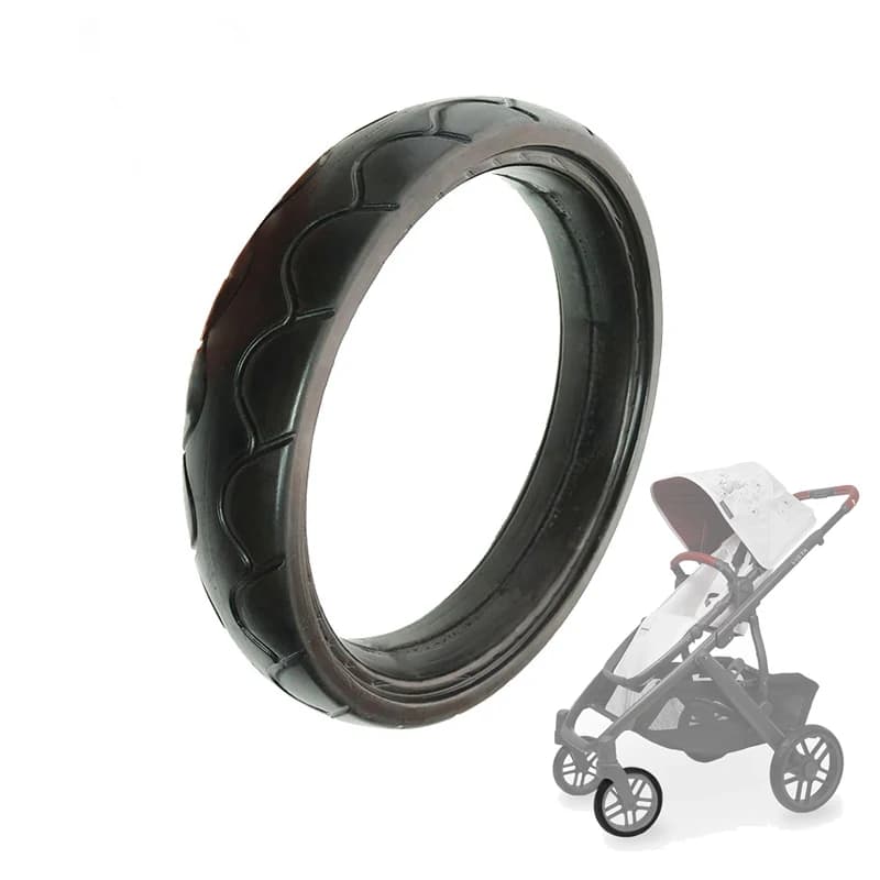 Pneu de roue avant pour poussette de la série Uppababy Vista, pneu en PU sans chambre à air, couvert