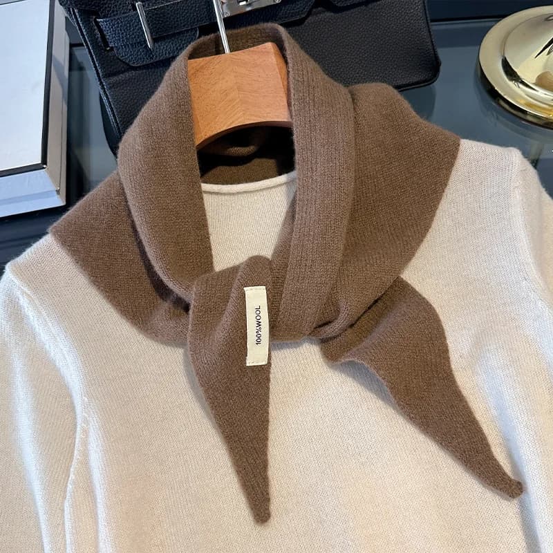 100% laine Style coréen hiver mode chaud tricoté triangulaire Hijab écharpe femmes foulard châle mul
